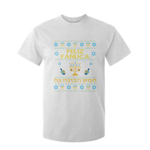 Funny Hanukkah T Shirt For Kid Feliz Januca Ladino Jewish Sephardic TS09 White Print Your Wear