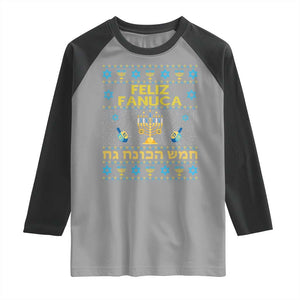 Funny Hanukkah Raglan Shirt Feliz Januca Ladino Jewish Sephardic TS09 Sport Gray Black Print Your Wear