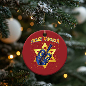 Funny Hanukkah Christmas Ornament Feliz Januca Jewish Sephardic Ladino TS09 Print Your Wear