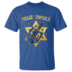 Funny Hanukkah T Shirt Feliz Januca Jewish Sephardic Ladino TS09 Royal Blue Print Your Wear