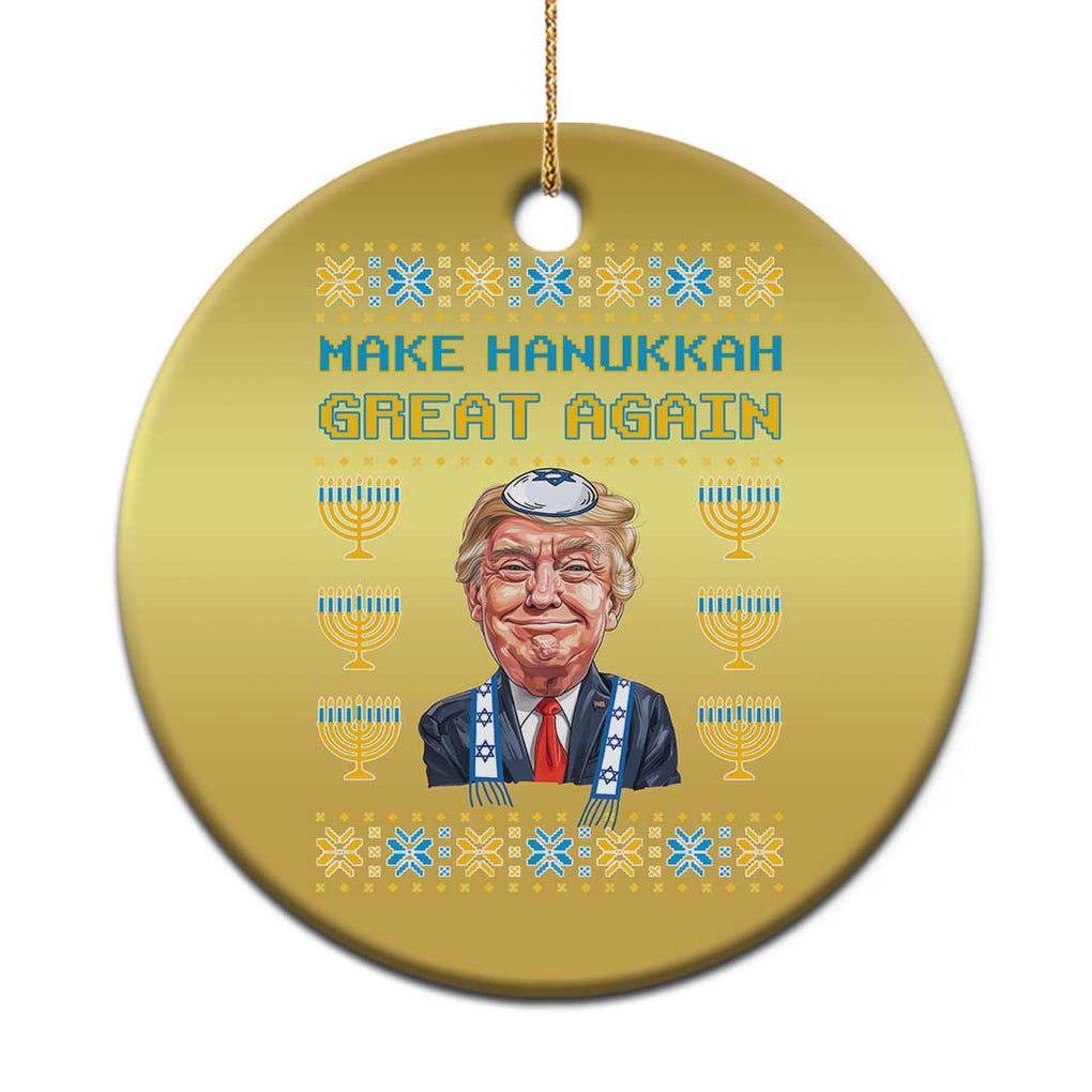 Funny Hanukkah Trump Christmas Ornament Make Hanukkah Great Again TS09 Print Your Wear