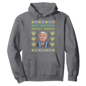 Funny Hanukkah Trump Hoodie Make Hanukkah Great Again TS09 Charcoal Print Your Wear