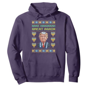 Funny Hanukkah Trump Hoodie Make Hanukkah Great Again TS09 Purple Print Your Wear