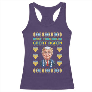 Funny Hanukkah Trump Racerback Tank Top Make Hanukkah Great Again TS09 Purple Print Your Wear