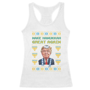 Funny Hanukkah Trump Racerback Tank Top Make Hanukkah Great Again TS09 White Print Your Wear