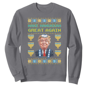 Funny Hanukkah Trump Sweatshirt Make Hanukkah Great Again TS09 Charcoal Print Your Wear