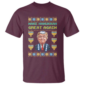 Funny Hanukkah Trump T Shirt Make Hanukkah Great Again TS09 Maroon Print Your Wear