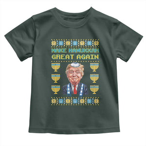 Funny Hanukkah Trump Toddler T Shirt Make Hanukkah Great Again TS09 Dark Forest Green Print Your Wear