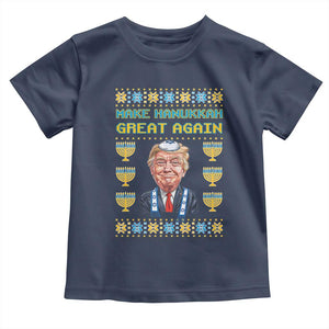 Funny Hanukkah Trump Toddler T Shirt Make Hanukkah Great Again TS09 Navy Print Your Wear