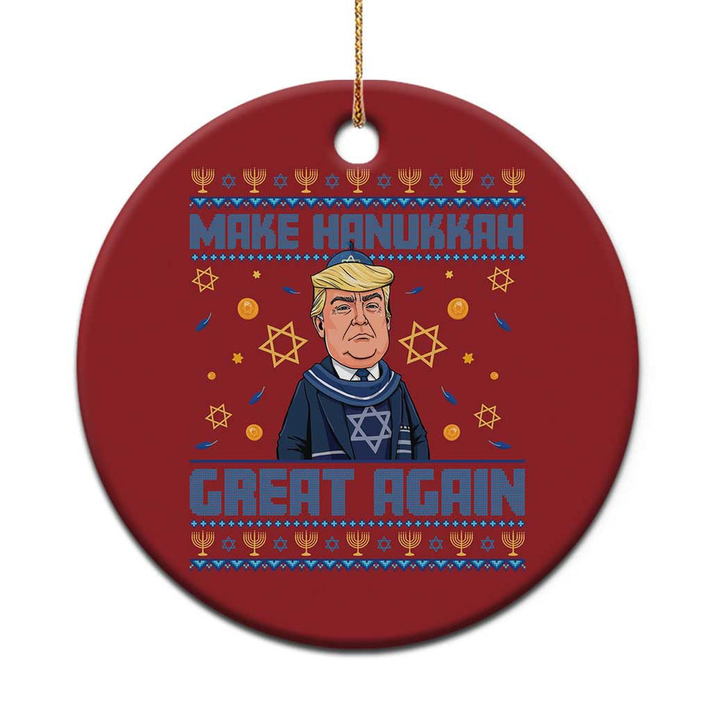 Funny Make Hanukkah Great Again Trump Christmas Ornament TS09 Print Your Wear