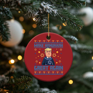 Funny Make Hanukkah Great Again Trump Christmas Ornament TS09 Print Your Wear