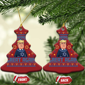 Funny Make Hanukkah Great Again Trump Christmas Ornament TS09 Christmas Tree Red Print Your Wear