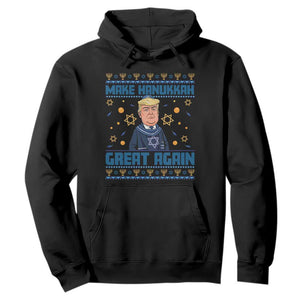 Funny Make Hanukkah Great Again Trump Hoodie TS09 Black Print Your Wear