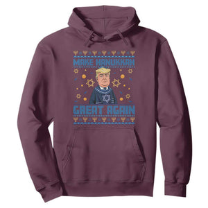 Funny Make Hanukkah Great Again Trump Hoodie TS09 Maroon Print Your Wear