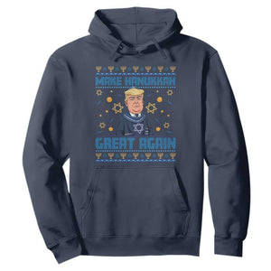 Funny Make Hanukkah Great Again Trump Hoodie TS09 Navy Print Your Wear