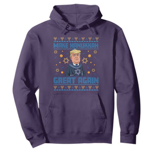 Funny Make Hanukkah Great Again Trump Hoodie TS09 Purple Print Your Wear