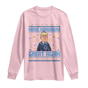 Funny Make Hanukkah Great Again Trump Long Sleeve Shirt TS09 Light Pink Print Your Wear