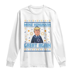 Funny Make Hanukkah Great Again Trump Long Sleeve Shirt TS09 White Print Your Wear