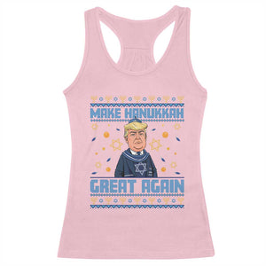 Funny Make Hanukkah Great Again Trump Racerback Tank Top TS09 Light Pink Print Your Wear