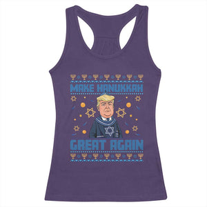 Funny Make Hanukkah Great Again Trump Racerback Tank Top TS09 Purple Print Your Wear