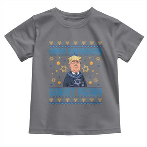 Funny Make Hanukkah Great Again Trump Toddler T Shirt TS09 Charcoal Print Your Wear