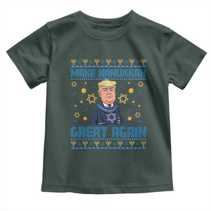 Funny Make Hanukkah Great Again Trump Toddler T Shirt TS09 Dark Forest Green Print Your Wear