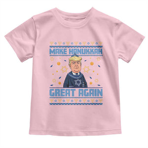 Funny Make Hanukkah Great Again Trump Toddler T Shirt TS09 Light Pink Print Your Wear