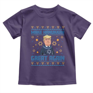 Funny Make Hanukkah Great Again Trump Toddler T Shirt TS09 Purple Print Your Wear