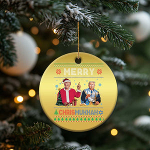 Funny Trump Dancing Merry Christmas Happy Hanukkahh Christmas Ornament TS09 Print Your Wear