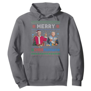 Funny Trump Dancing Merry Christmas Happy Hanukkahh Hoodie TS09 Charcoal Print Your Wear