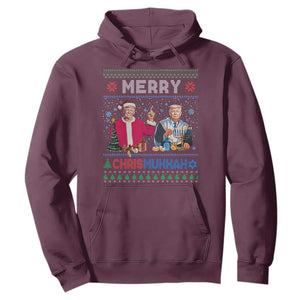 Funny Trump Dancing Merry Christmas Happy Hanukkahh Hoodie TS09 Maroon Print Your Wear