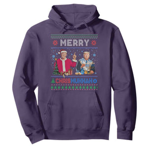 Funny Trump Dancing Merry Christmas Happy Hanukkahh Hoodie TS09 Purple Print Your Wear