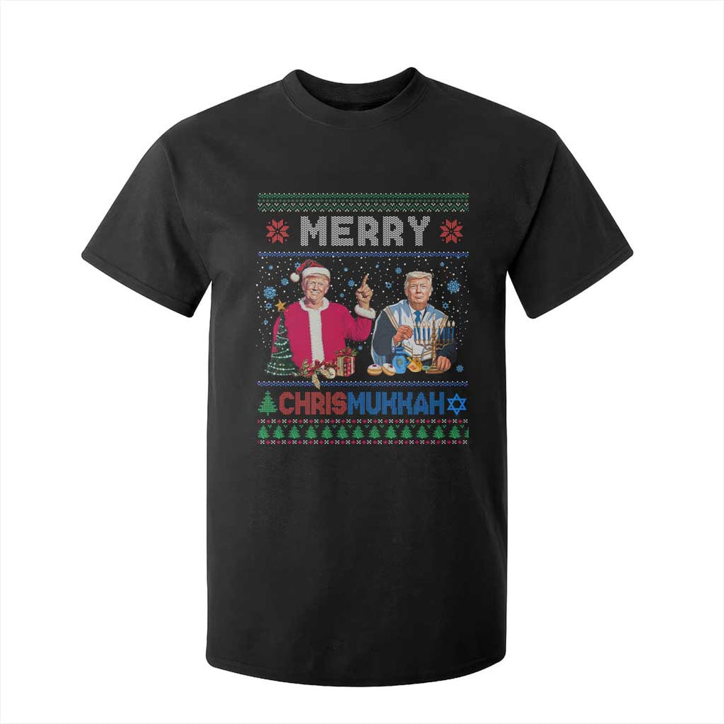 Funny Trump Dancing Merry Christmas Happy Hanukkahh T Shirt For Kid TS09 Black Print Your Wear