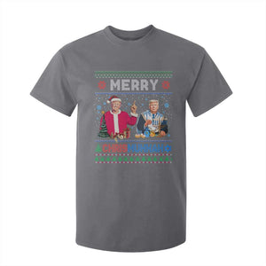 Funny Trump Dancing Merry Christmas Happy Hanukkahh T Shirt For Kid TS09 Charcoal Print Your Wear