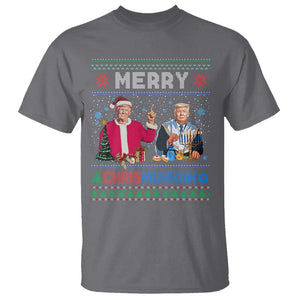 Funny Trump Dancing Merry Christmas Happy Hanukkahh T Shirt TS09 Charcoal Print Your Wear