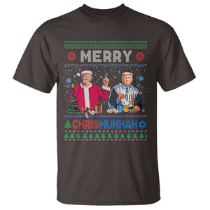 Funny Trump Dancing Merry Christmas Happy Hanukkahh T Shirt TS09 Dark Chocolate Print Your Wear