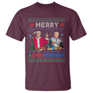 Funny Trump Dancing Merry Christmas Happy Hanukkahh T Shirt TS09 Maroon Print Your Wear