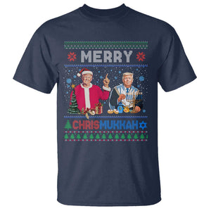 Funny Trump Dancing Merry Christmas Happy Hanukkahh T Shirt TS09 Navy Print Your Wear