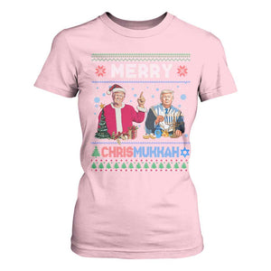 Funny Trump Dancing Merry Christmas Happy Hanukkahh T Shirt For Women TS09 Light Pink Print Your Wear