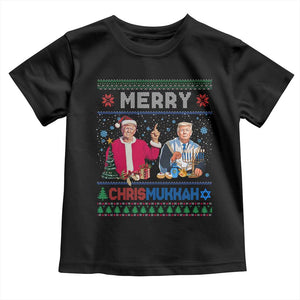 Funny Trump Dancing Merry Christmas Happy Hanukkahh Toddler T Shirt TS09 Black Print Your Wear