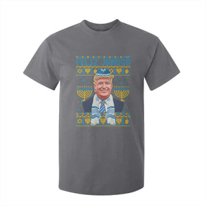 Funny Hanukkah Trump T Shirt For Kid Feliz Januca Jewish Sephardic Ladino TS09 Charcoal Print Your Wear