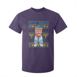 Funny Hanukkah Trump T Shirt For Kid Feliz Januca Jewish Sephardic Ladino TS09 Purple Print Your Wear