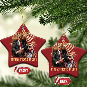 Funny Hanukkah Trump Christmas Ornament Feliz Januca Ladino Jewish Sephardic TS09 Star Red Print Your Wear