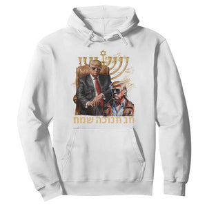 Funny Hanukkah Trump Hoodie Feliz Januca Ladino Jewish Sephardic TS09 White Print Your Wear