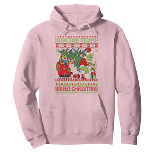 Funny Xmas Trump Hoodie How The Trump Saved Christmas TS09 Light Pink Print Your Wear