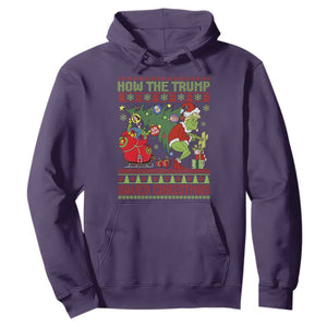 Funny Xmas Trump Hoodie How The Trump Saved Christmas TS09 Purple Print Your Wear