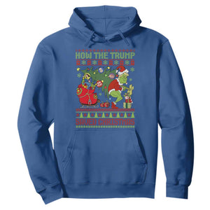 Funny Xmas Trump Hoodie How The Trump Saved Christmas TS09 Royal Blue Print Your Wear