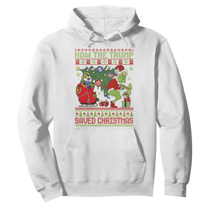 Funny Xmas Trump Hoodie How The Trump Saved Christmas TS09 White Print Your Wear