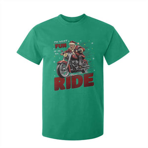 Funny Xmas Trump T Shirt For Kid Oh What Fun It Is To Ride Trump Motorcycle TS09 Irish Green Print Your Wear