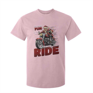 Funny Xmas Trump T Shirt For Kid Oh What Fun It Is To Ride Trump Motorcycle TS09 Light Pink Print Your Wear